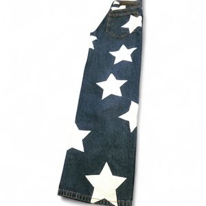 Urban Outfitters BDG Jeans Women's size 24 XS 00 XS Blue Star Print Wide Leg